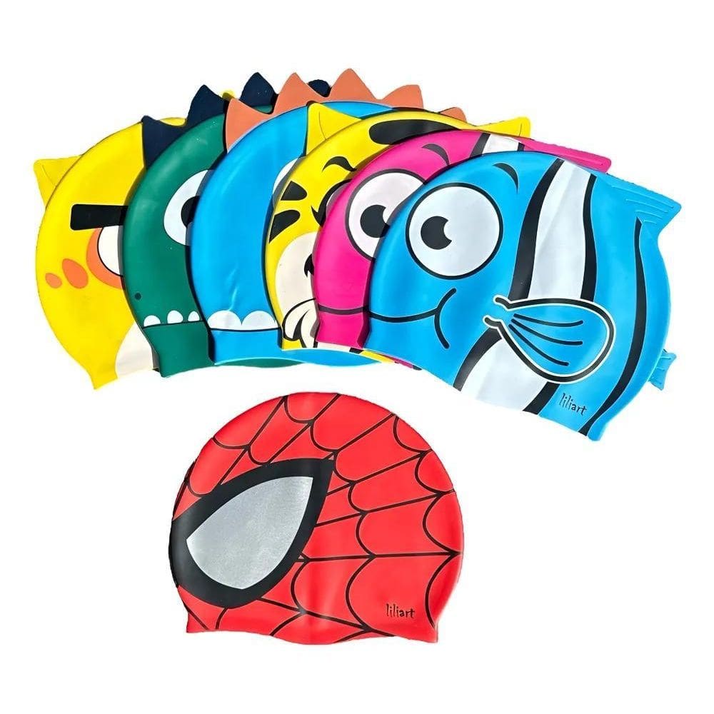 Touca Para Natação De Silicone Personagens Espor Homem Aranh