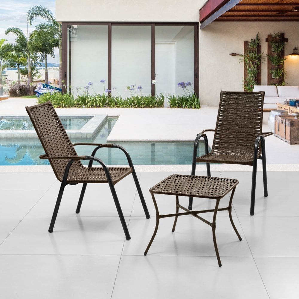 Conjunto 2 Cadeiras Juncada e 1 Mesa De Centro Juncada - Rede Móveis