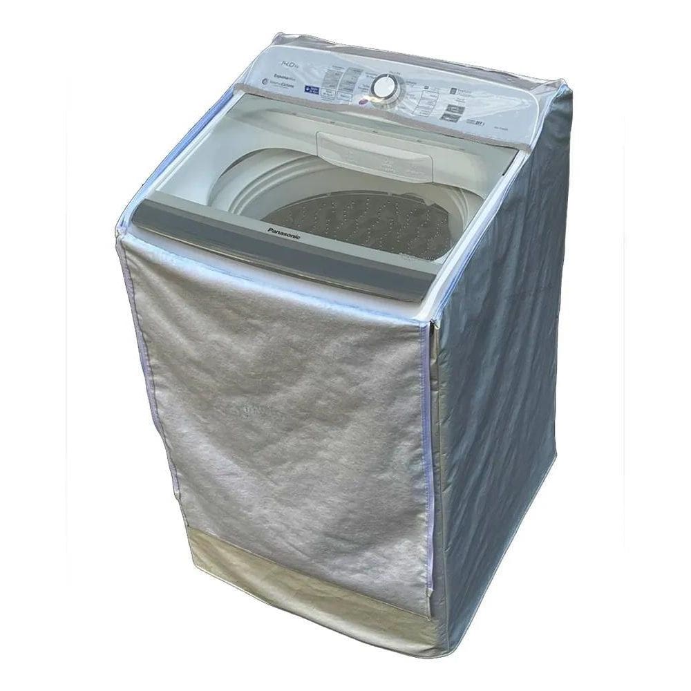 Capa Maquina Lavar Panasonic 16Kg F160B6W Zíper Transpar Cin