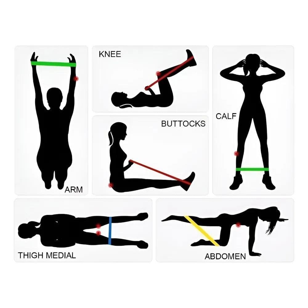 Mini Bands Kit 3 Elátiscos Tensão Extra Forte Rope Cor Preto