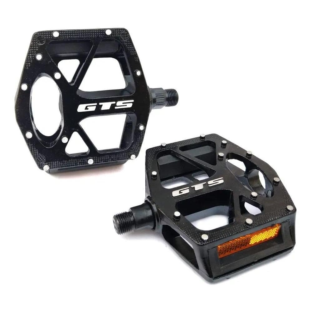 Pedal Gts Plataforma Alumínio Rosca Grossa 9/16 Preto Bike