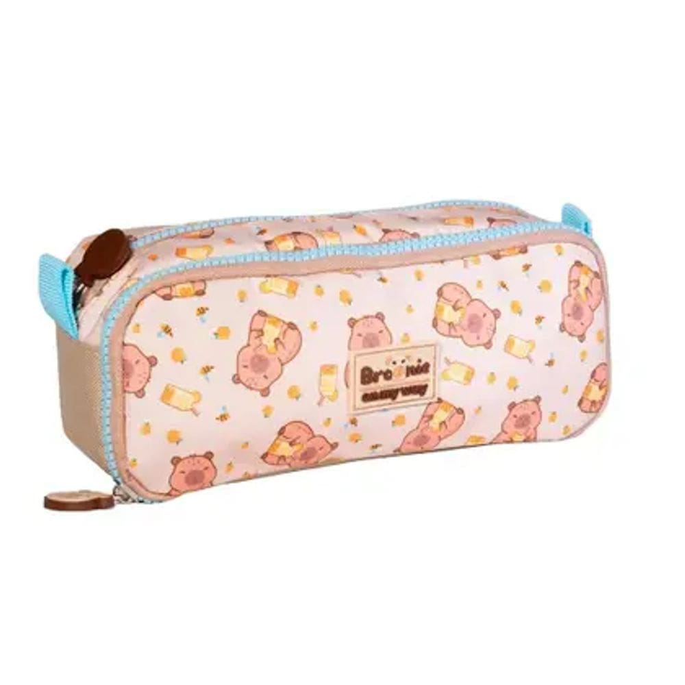 Estojo Escolar Duplo Capivara Brownie Xeryus 15866