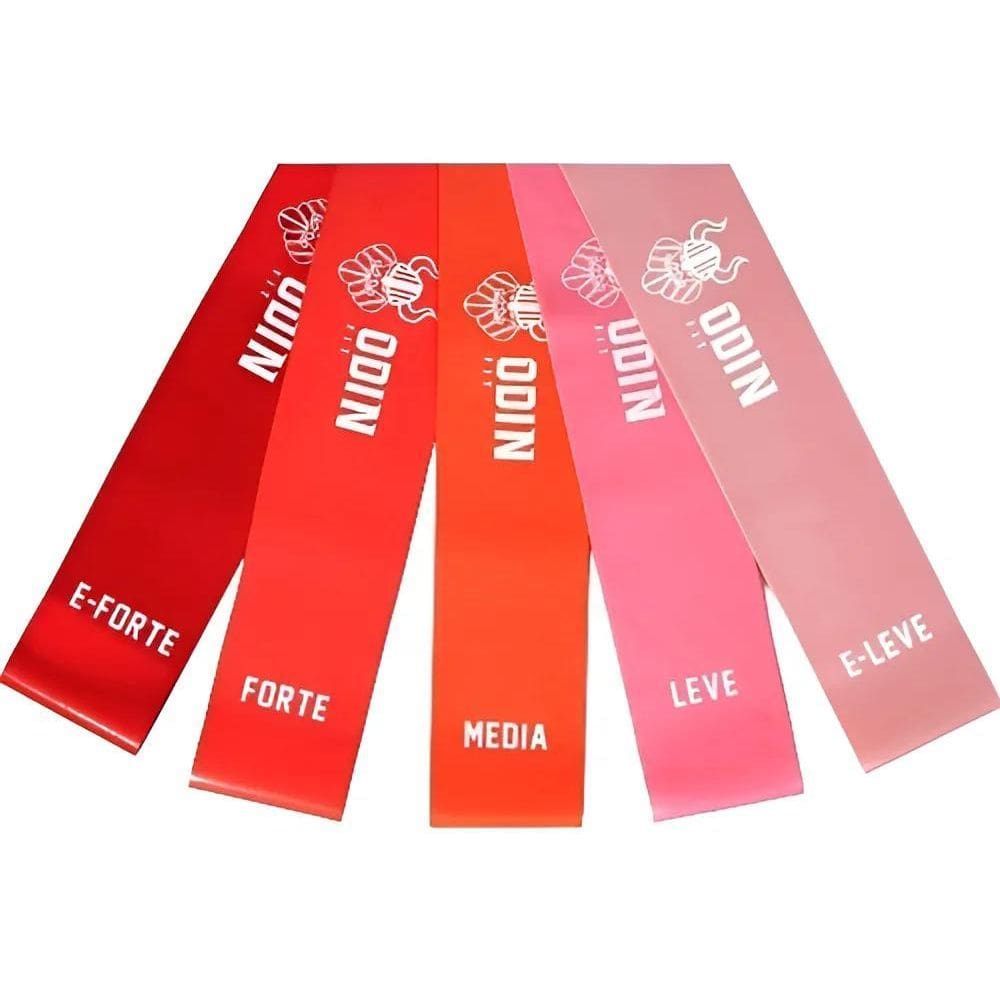 Kit Mini Band Faixa Elastica Com 5 Intensidades - Odin Fit