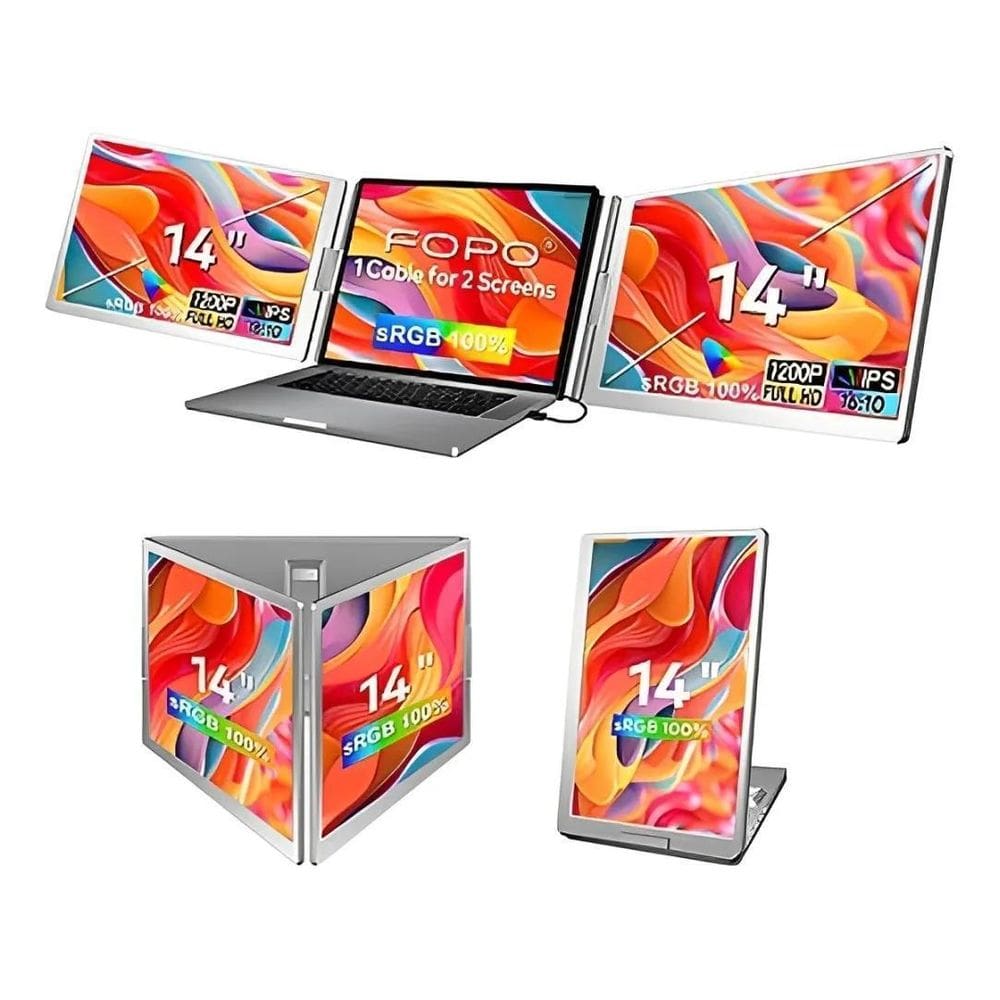 Monitor Grasep Duplo Extensor Duas Telas 14 Polegadas Note