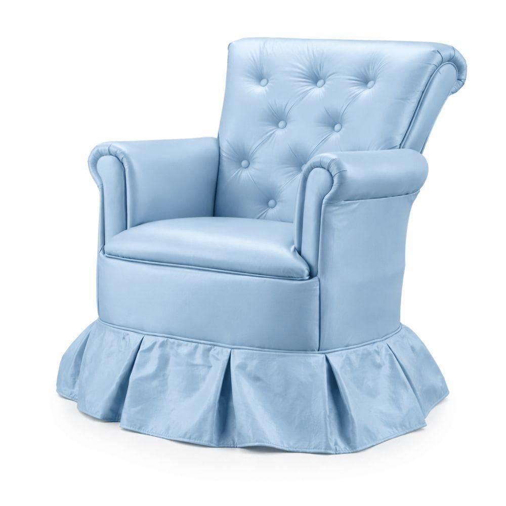 Cadeira Poltrona Balanço Amentação Confortável Quarto Descanso Sala Leitura Corino Azul