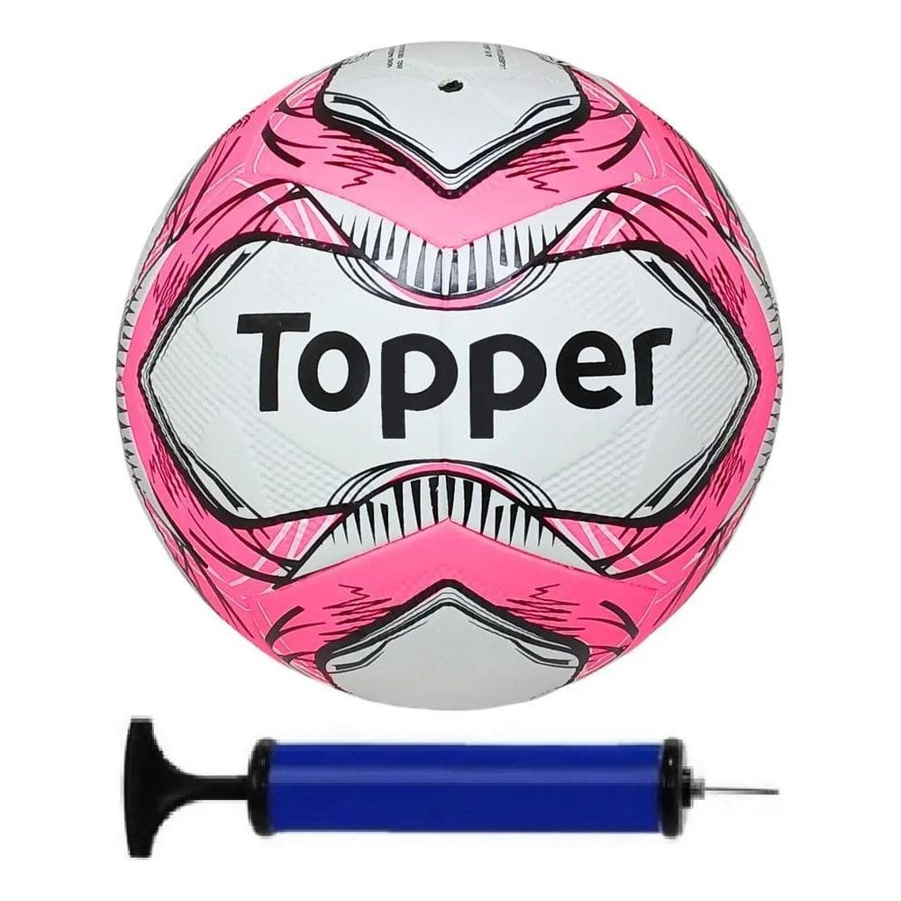 Bola Futsal Topper + Bomba De Ar - Trei Rosa-Chiclete