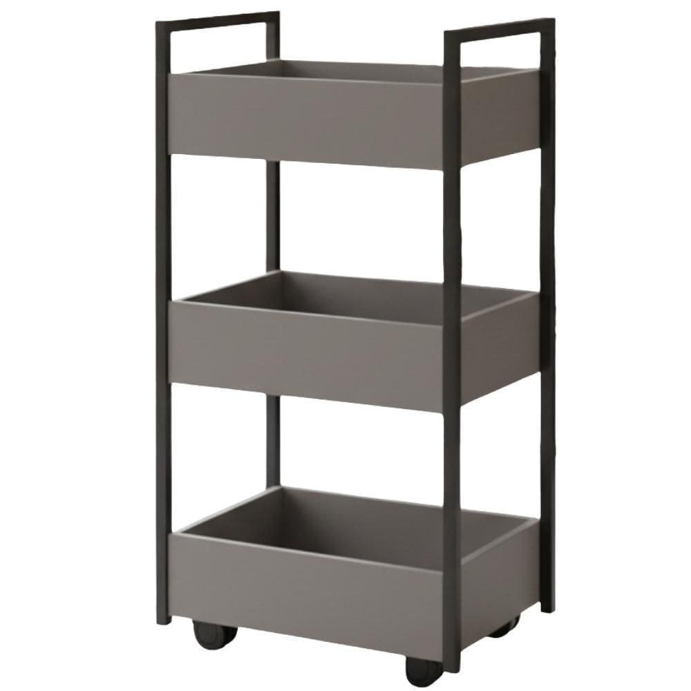 Carrinho Organizador Multiuso 3 Cestos Bp Lais 50 Cm Grafite Eratto Moveis