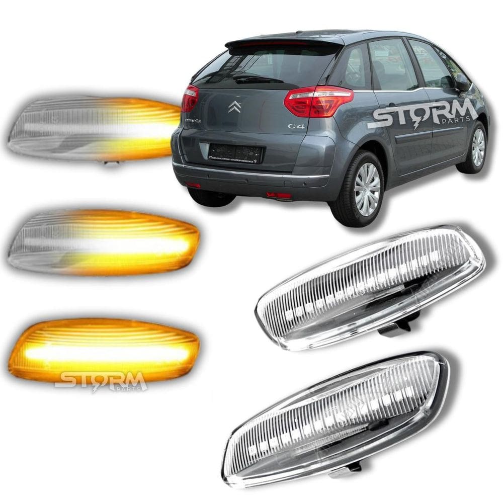 Par De Pisca Seta Citroen C4 Picasso Retrovisor Transparente
