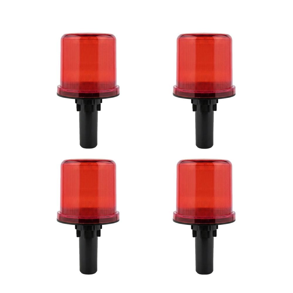 Sinalizador Solar Viario Kit 4 Uni Estrada Rodovia Cone Aviso Rua Alerta Obra Emergencia Perigo Atencao