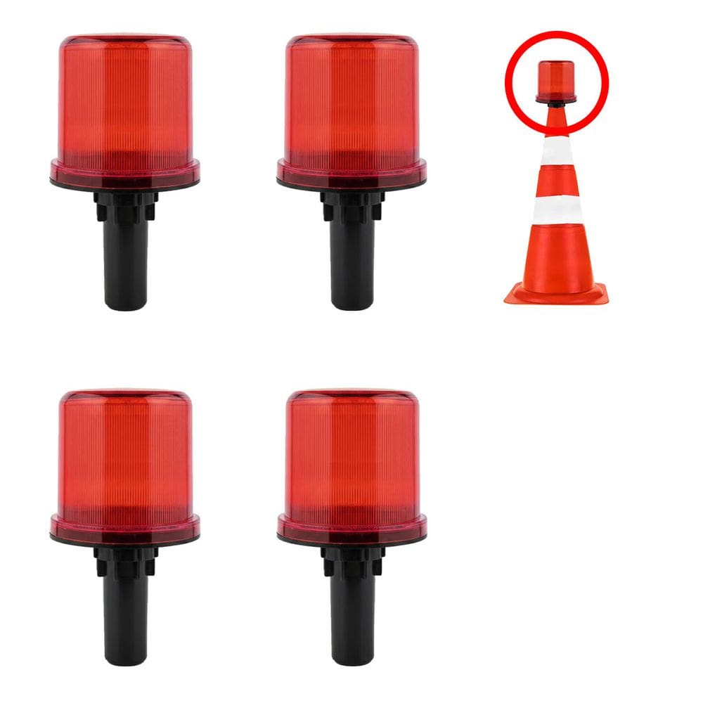 Sinalizador Solar Viario Kit 4 Uni  Estrada Rodovia Alerta Rua Cone Pedestre Obra