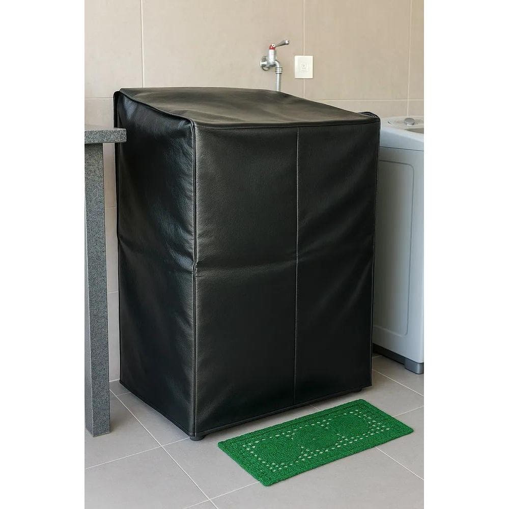 Capa De Maquina Lavar Roupas Impermeável 15Kg A Preto