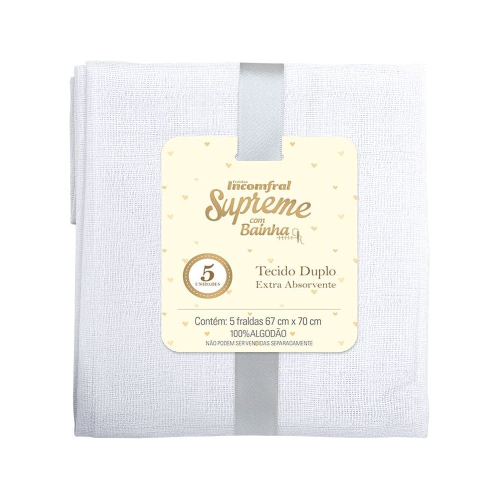 Toalha Fralda Supreme 3 Unidades Fraldas Incomfral