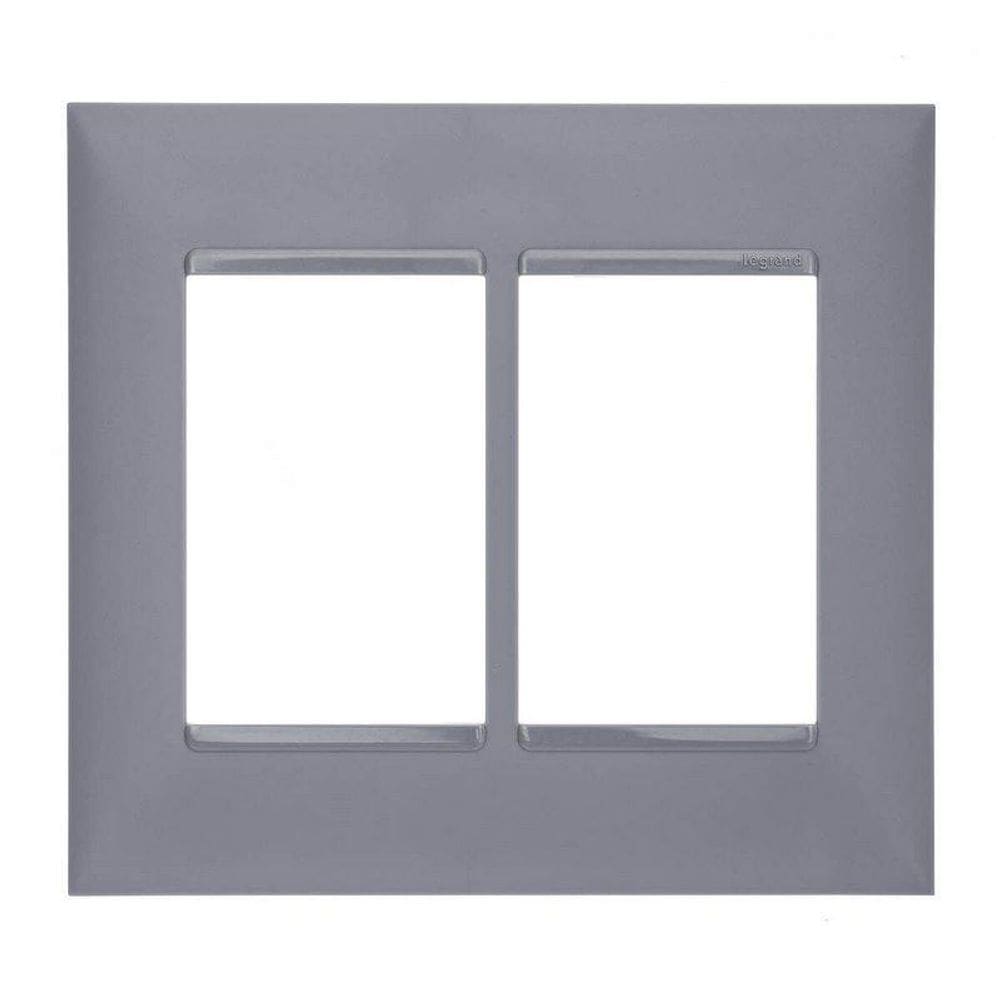 Placa 4X4 3+3 Postos Pial Plus+ Legrand Cinza 618516Cz