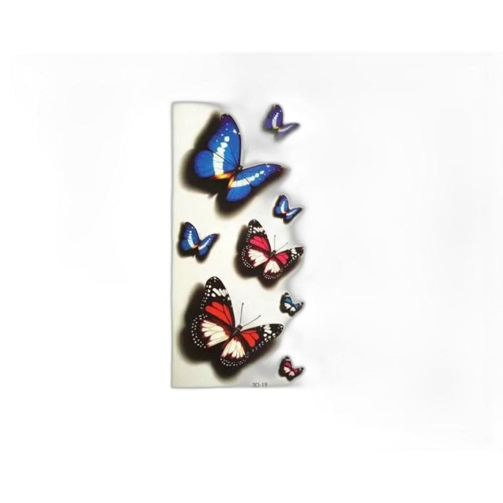Tatuagem Temporária Borboleta 19X9 Modelo 1 Realista Bonita
