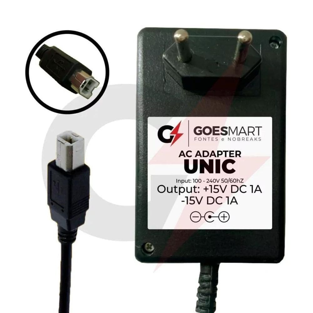 Fonte Para Mesa De Som Unic Bivolt +15V -15V 1A Simétrica