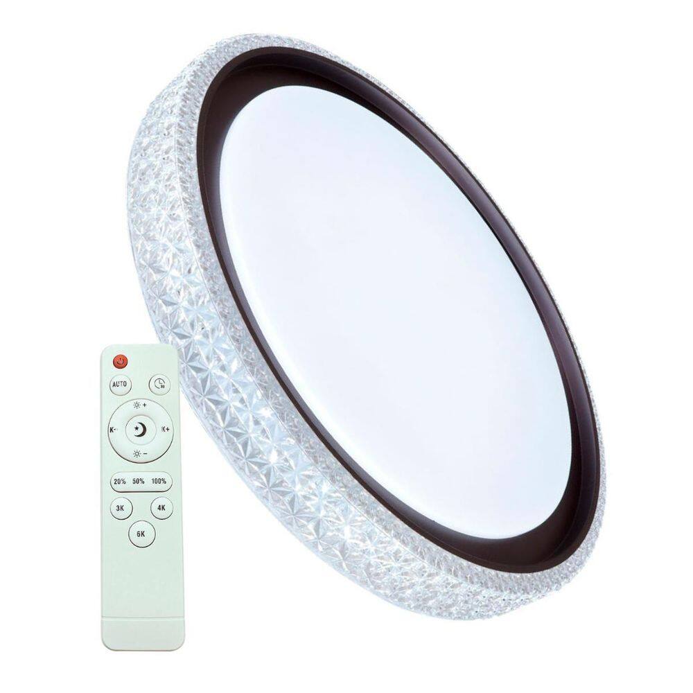 Plafon Led Redondo Sob Íris 20W Com Controle Remoto Preto