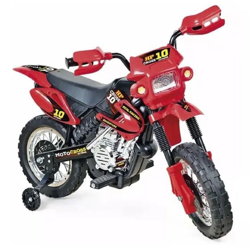 Moto Elétrica Infantil Homeplay Motocross 6V 244 Vermelho