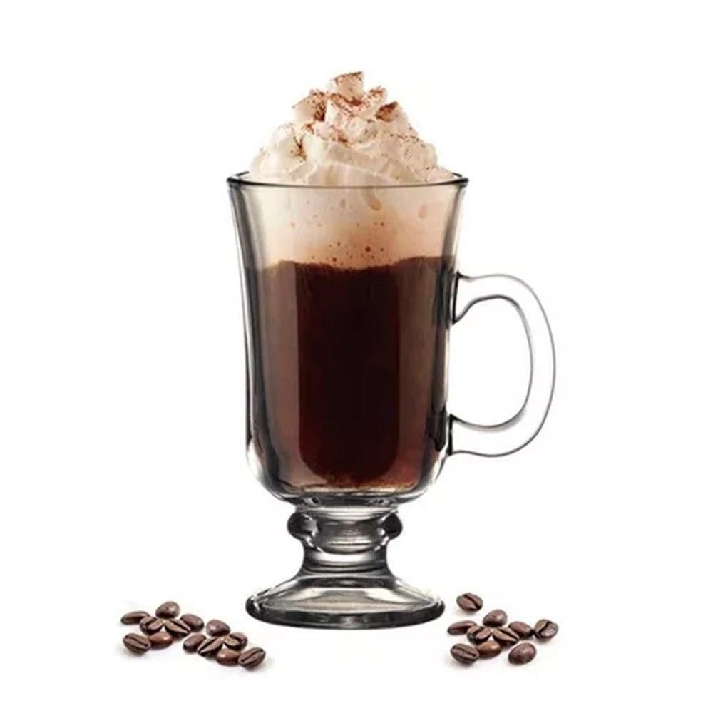 Xícara Para Cappuccino E Café Caneca Irish Irlandesa Vidro Transparente 114ml Haüskraft