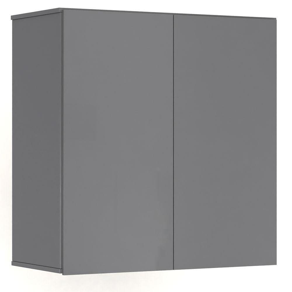 Armario De Cozinha 02 Portas Cinza