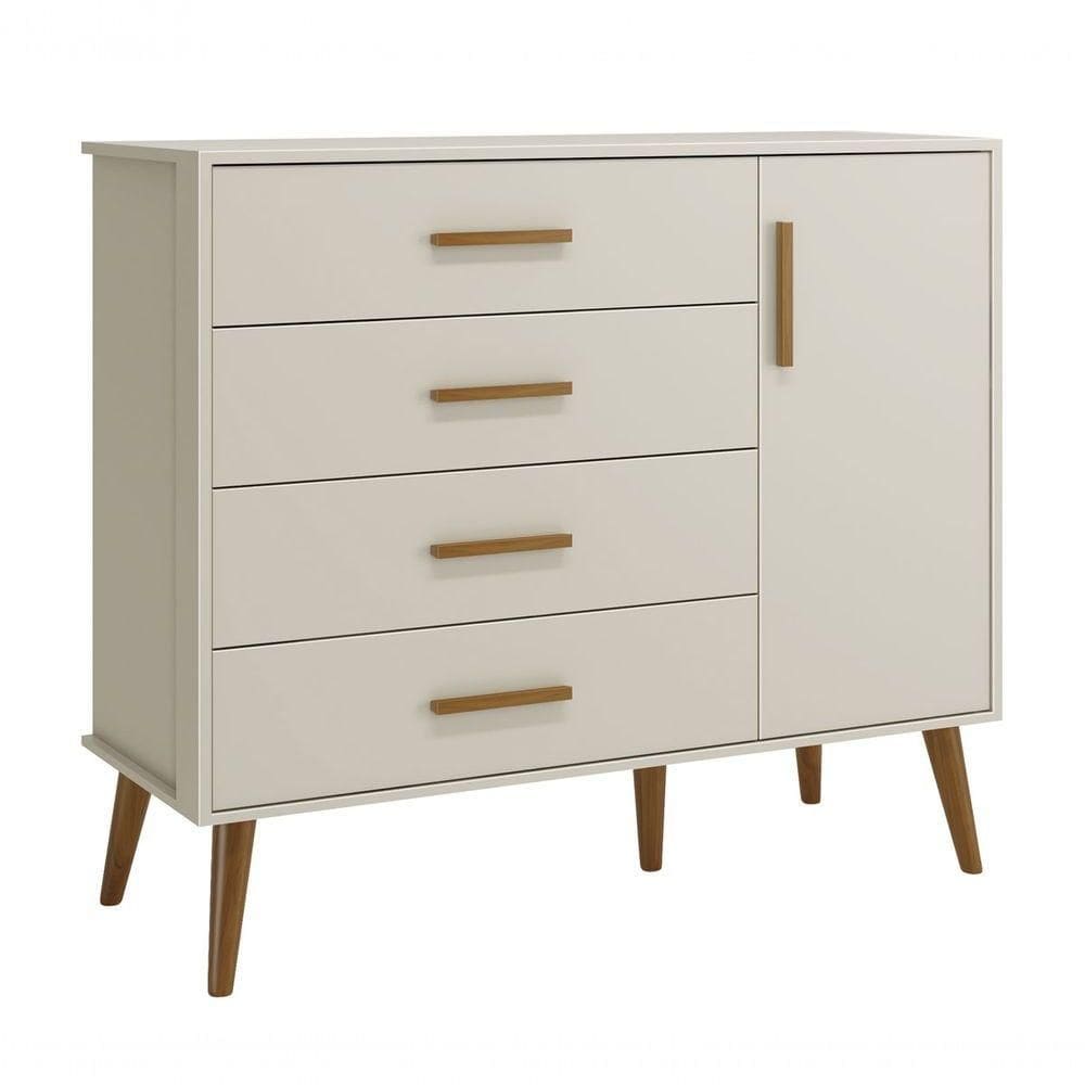 Cômoda Sapateira Retrô Isis Areia Fosco - Moveisaqui