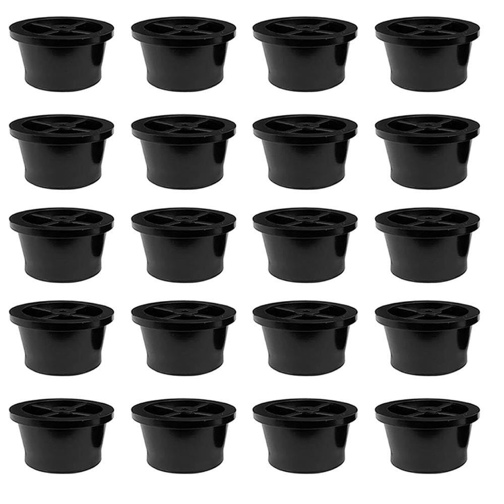 20 Pés Sapata Para Móveis Plástico Preto 2cm - Sofá, Puffs