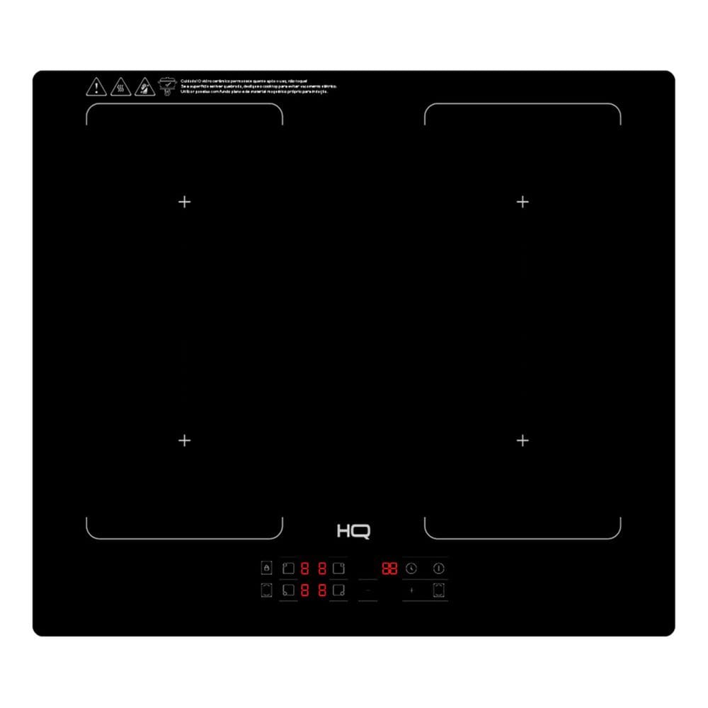 Cooktop 4 Bocas Inducao Vidro Preto Smart - Hq