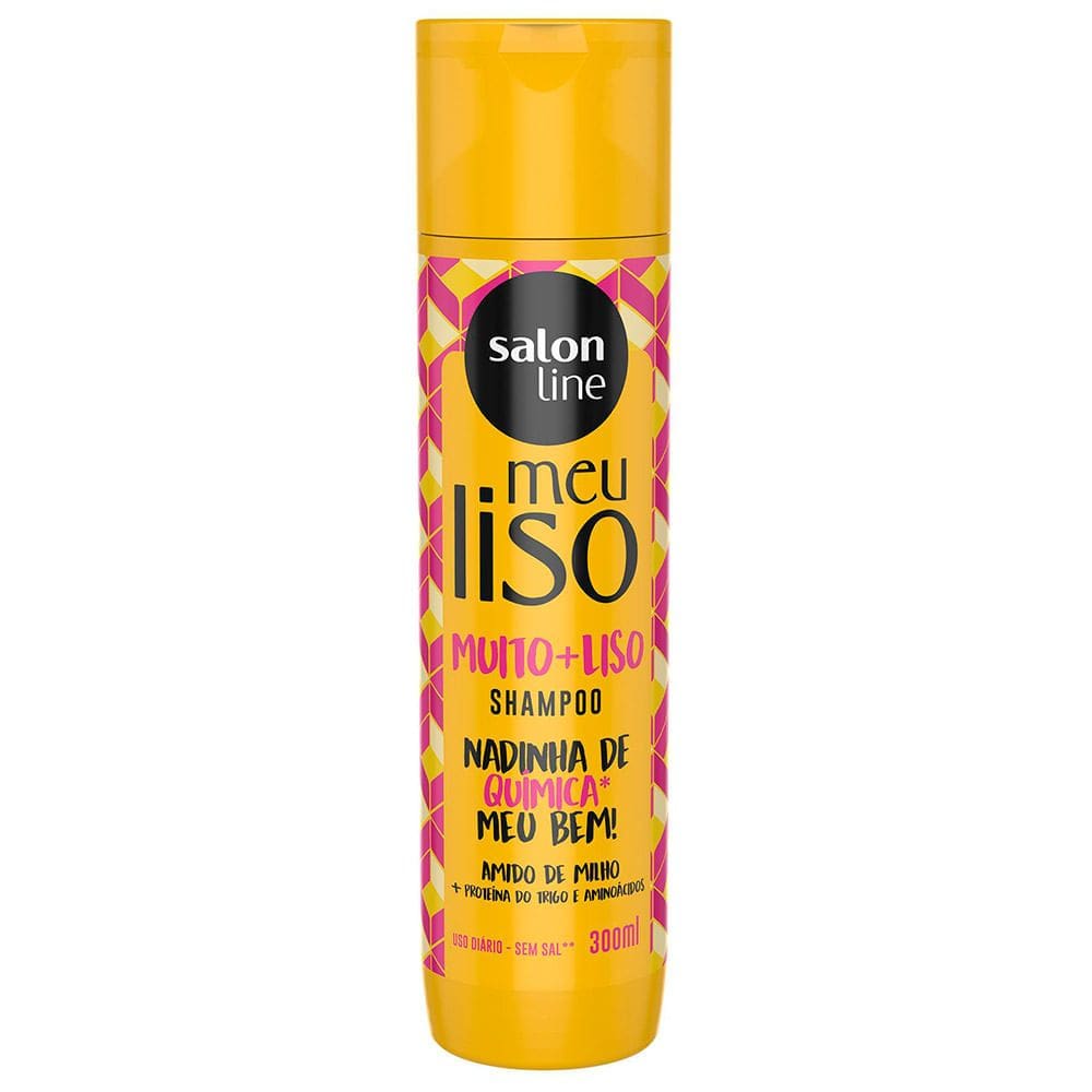 Shampoo Salon Line Meu Liso Muito + Liso Amido de Milho 300ml