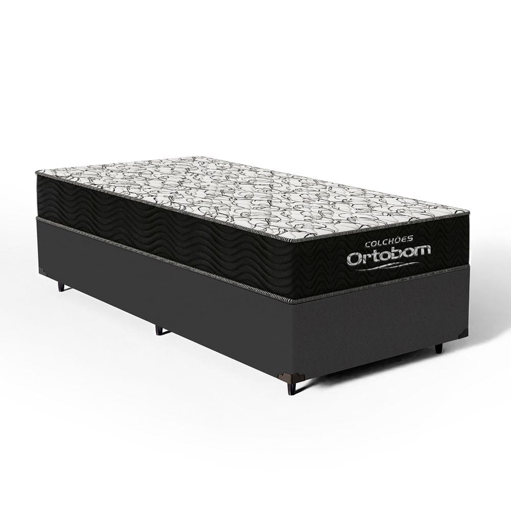 Cama Box + Colchão - Espuma D45 Ortobom Airtech 150 Solteiro