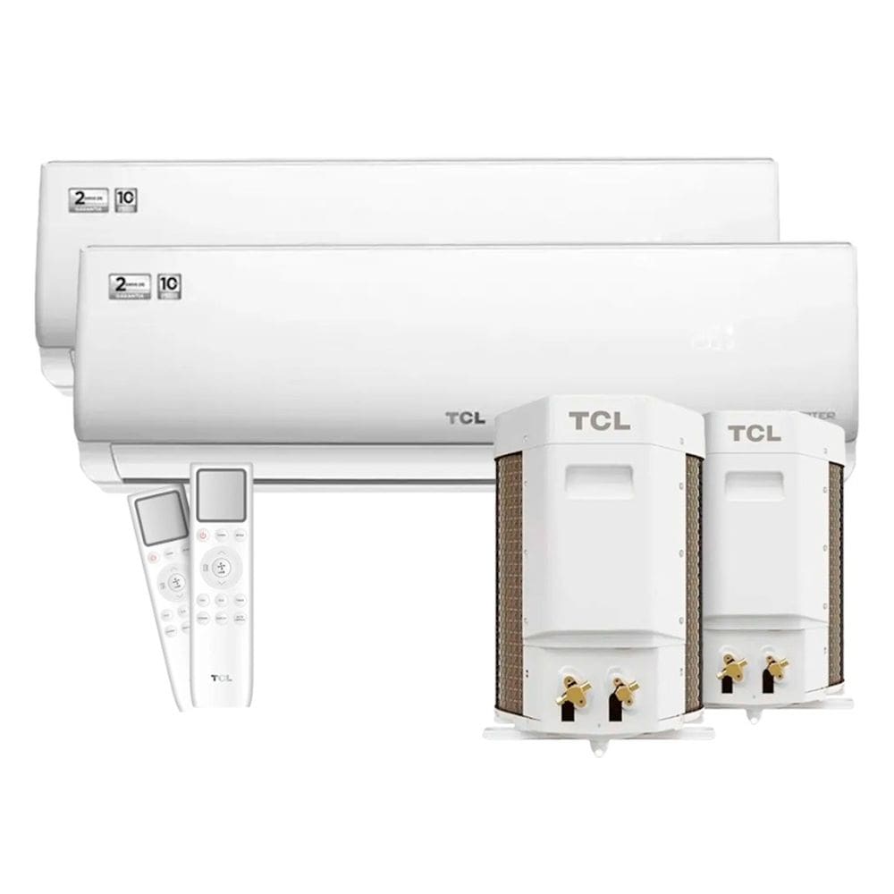 Combo De Ar Condicionado Tcl Inverter Tac-12cgv/09cgv-Inv Elite Gv 12000 E 9000 Btus Branco 220v