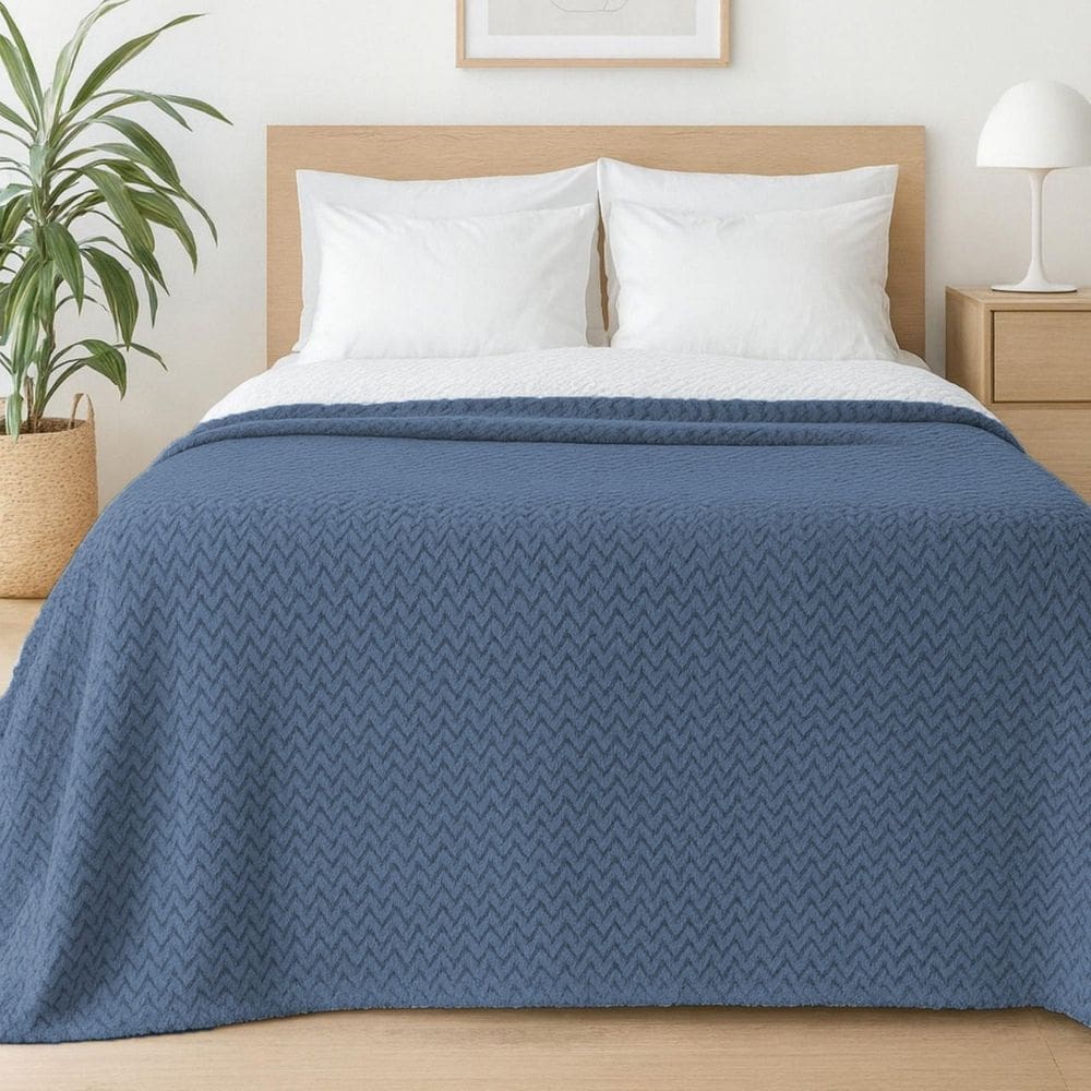 Manta Microfibra Liss Habitat King 240x260cm - Liss Oceano