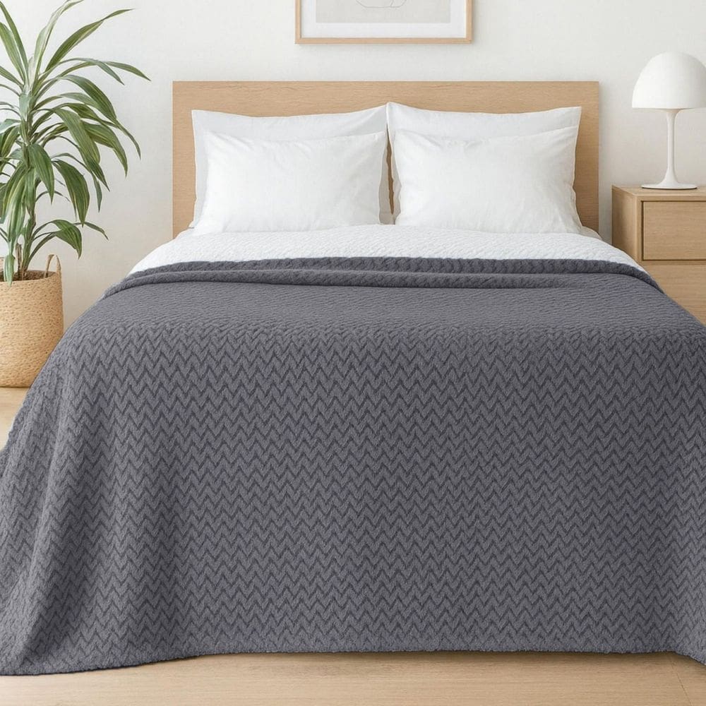 Manta Microfibra Liss Habitat King 240x260cm - Liss Cinza