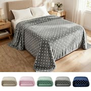 Manta Cobertor Casal Corttex Poá 180x220cm Microfibra Antialérgico Super Macio Premium