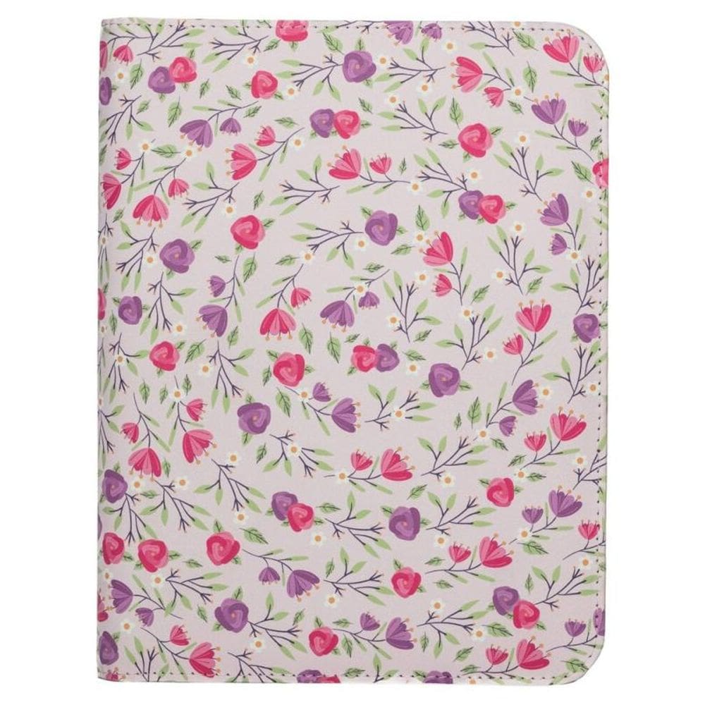 Meu plano perfeito: Florescer, planner anual não datado para adolescentes com sobrecapa de luxo com zíper, capa Romântica com flores | Planner 2025