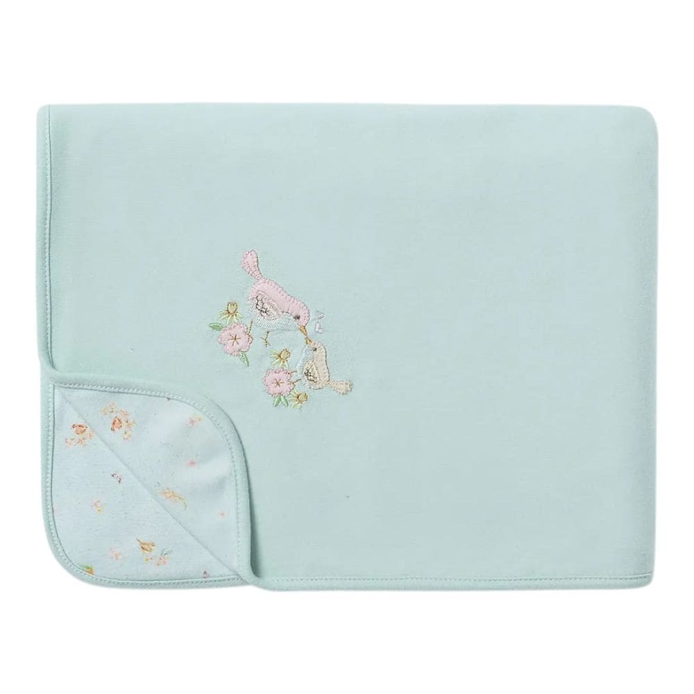 Manta Bebê em Malha Suedine Menina Lovely Day Verde - Hug