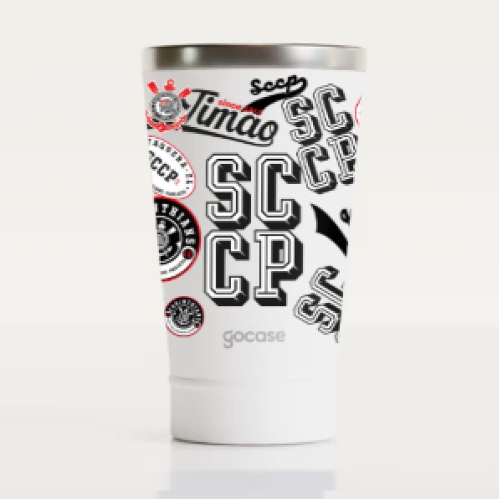 Copo Térmico Vibe 470ml Gocase - Corinthians - Stickers 2025