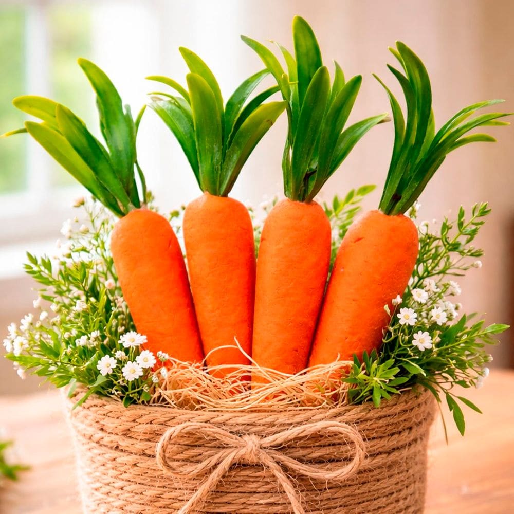 Enfeite Decorativo Cenourinhas Cenoura Páscoa 14cm Kit 48pçs