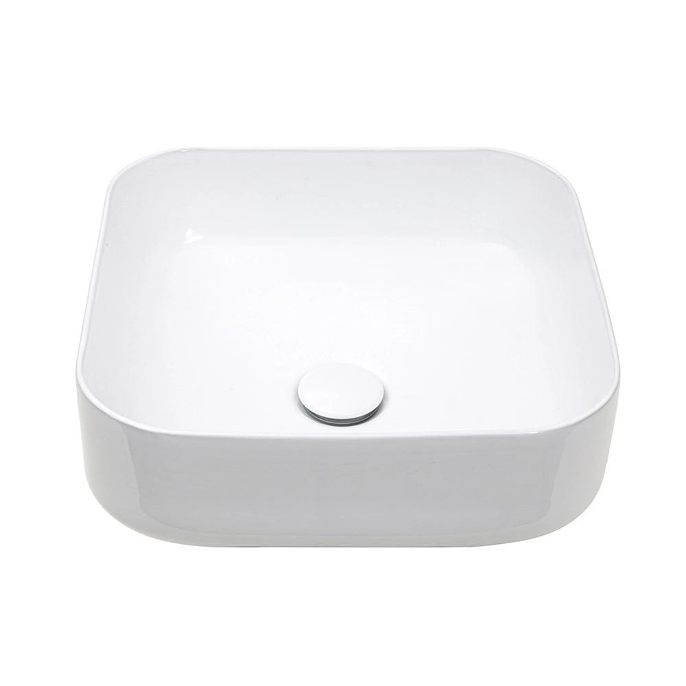 Cuba de Apoio para Banheiro Quadrada Louça Cerâmica Lazulita - Branco