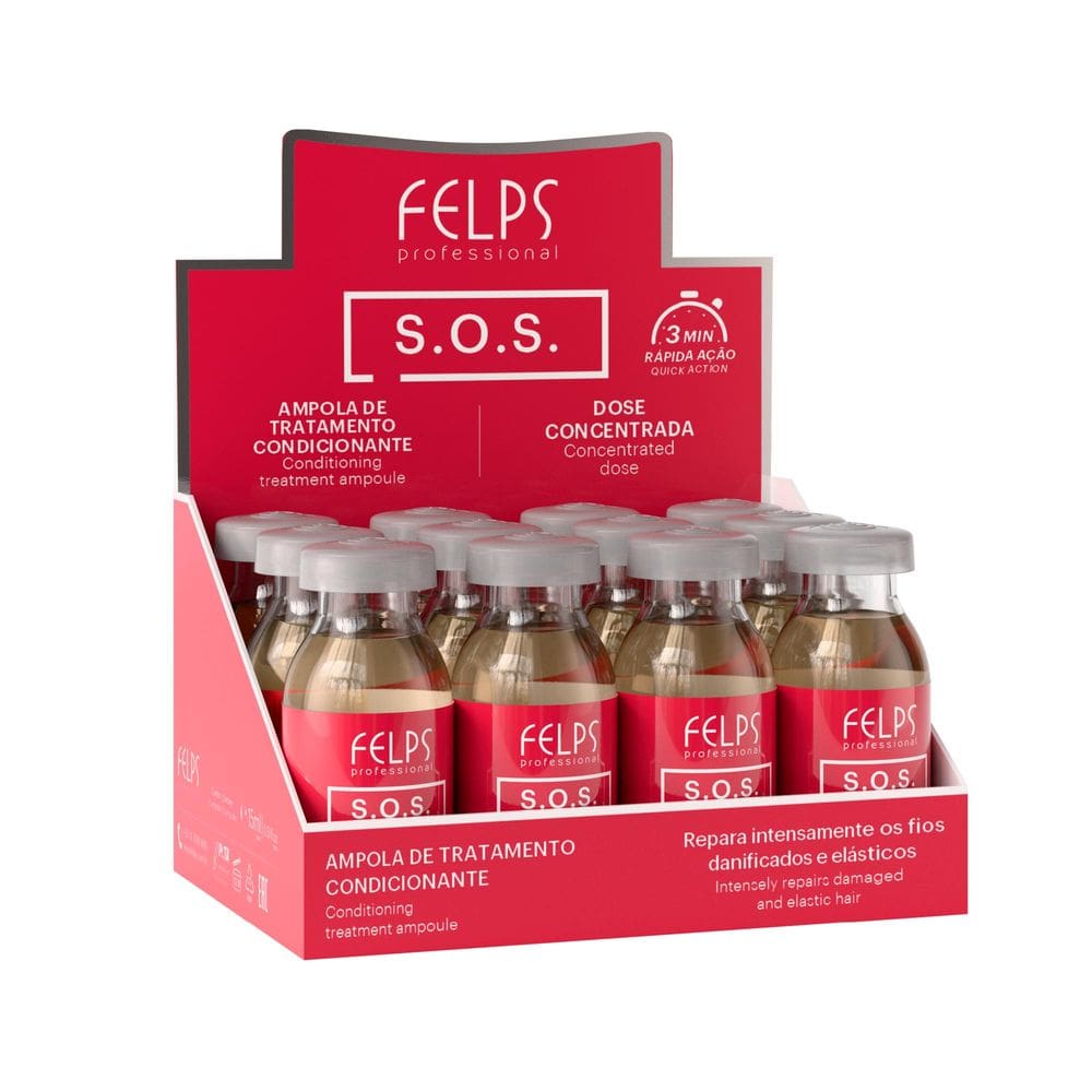 Ampola de Tratamento SOS Reconstrução Felps Professional - 12x15mL