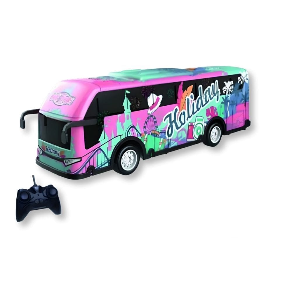 Onibus Com Controle Remoto Rosa (Rc25148) - Zippy Toys