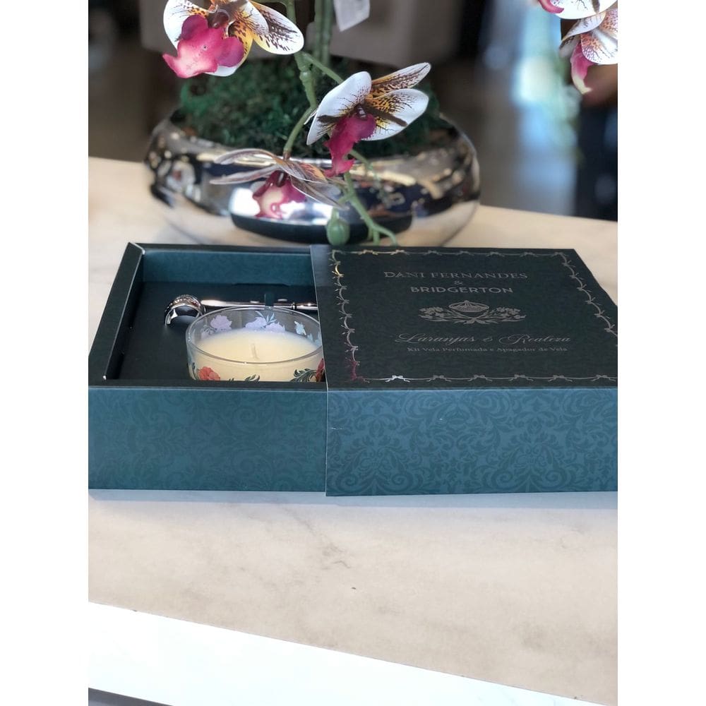 Vela Laranjas E Realeza 90G  E Apagador De Velas