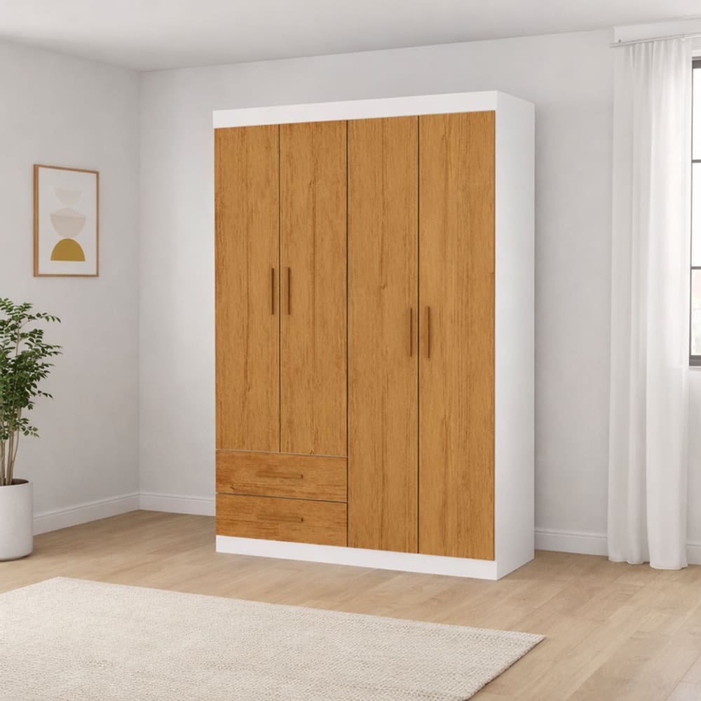 Guarda Roupa 4 Portas 2 gavetas Allure -Grand Line