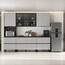 Cozinha Completa Itatiaia Lumina 270cm Em Madeira MDF Grafite-fendi - Cinza