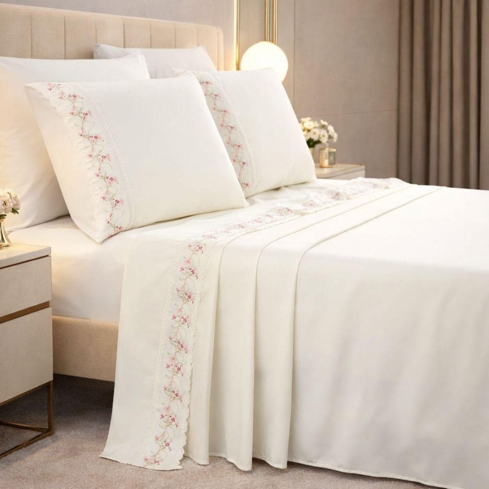 Jogo Cama Box Queen Solene 100%Algodao Extra Macio Premium