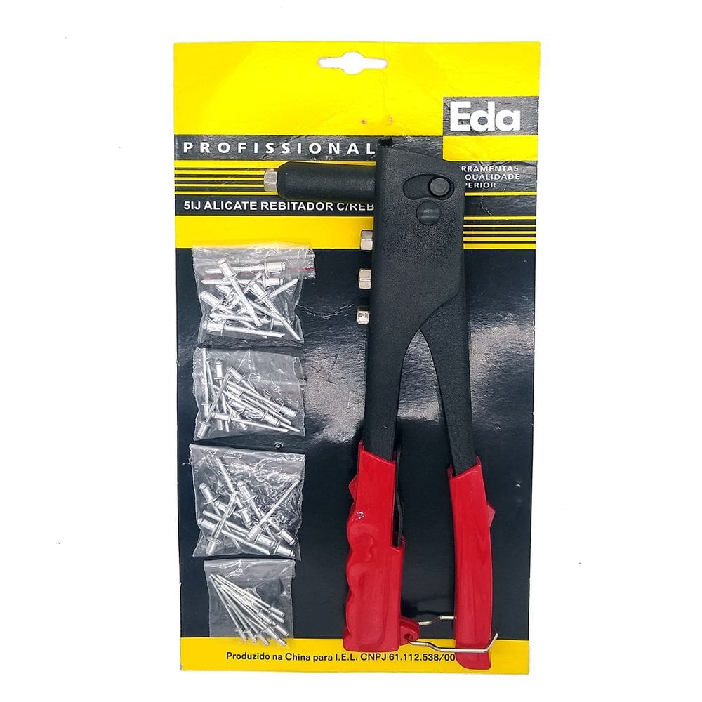 Rebitadeira Manual 4 Pontas Aço Carbono Cabo Emborrachad