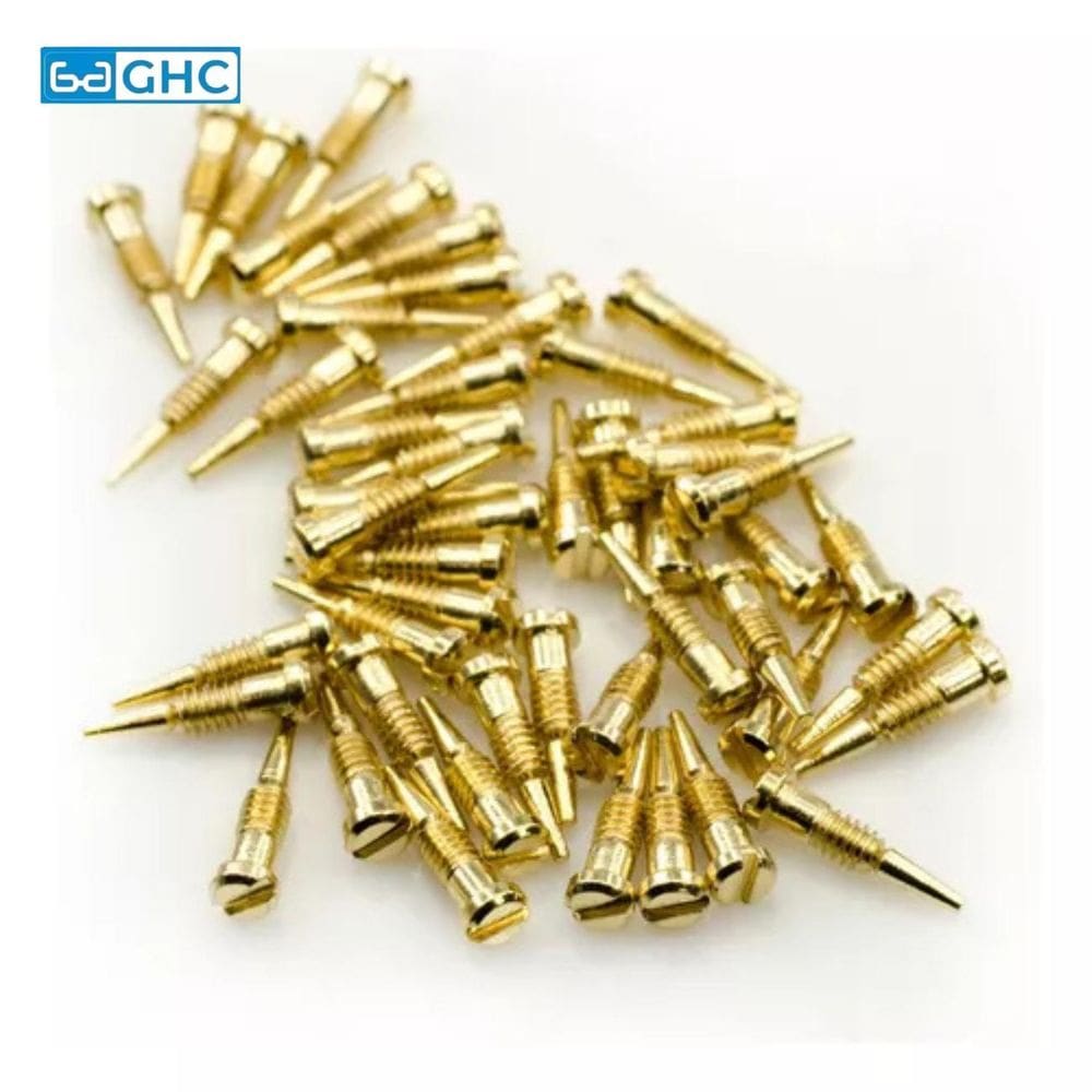 100 Unidade Parafuso Guia 1,2 Ou 1,4 - Dourado 1,4 X 7 Mm