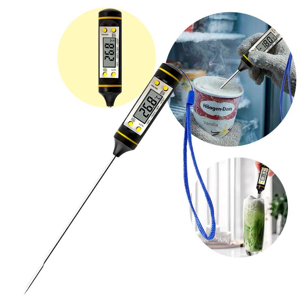 Termômetro Culinário Digital Com Espeto Medição -50°C A 300°C