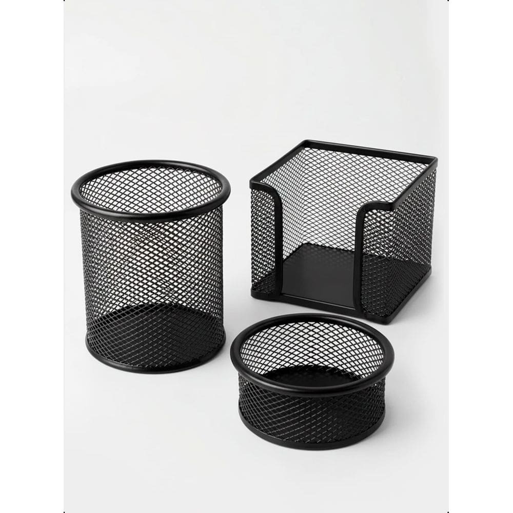 Kit Organizador Mesa Escritório 3 Peças Home Office Aramado