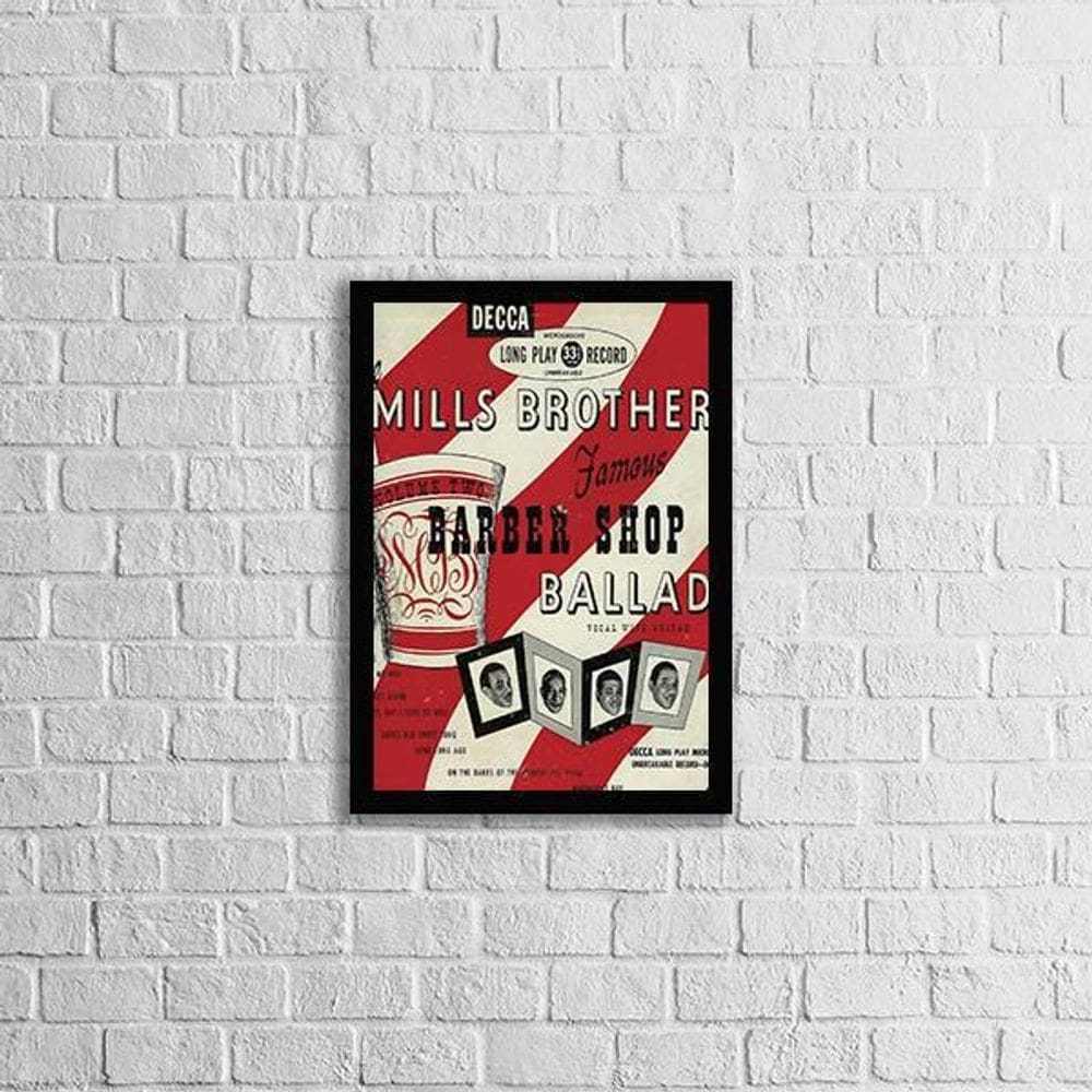 Quadro Cartaz Barber Shop 24X18Cm