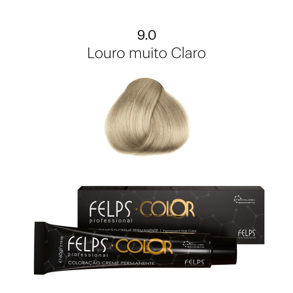 Coloração Profissional  Felps Color Louro Muito Claro 9.0 (Base) - 60g