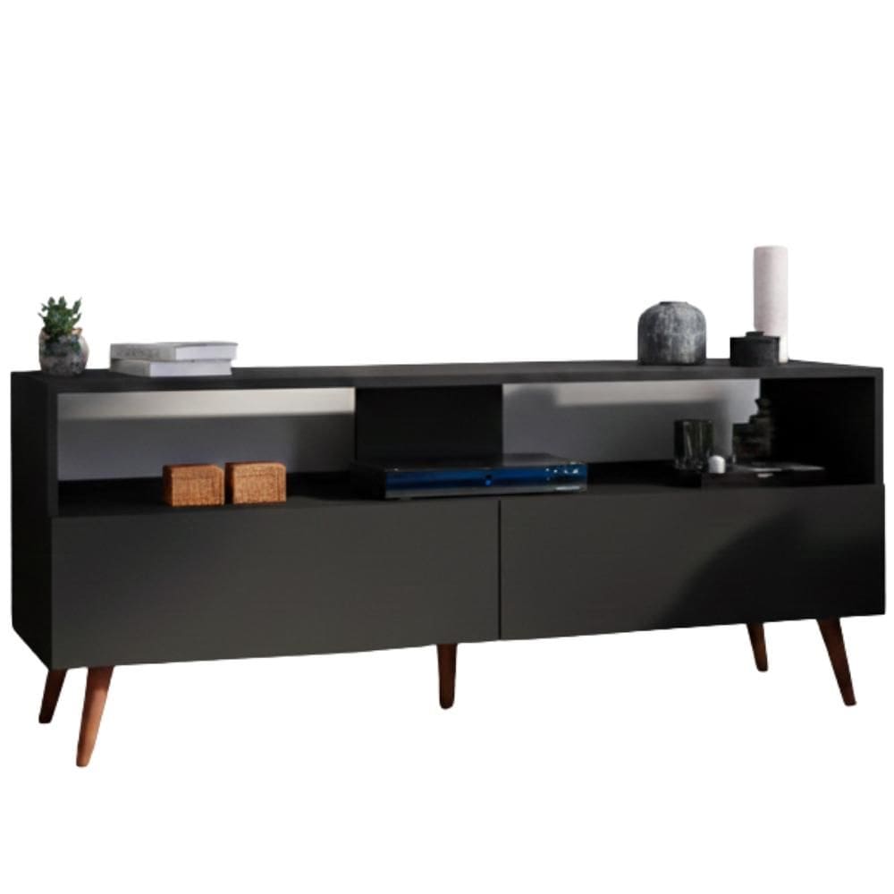 Rack Bancada TV 55 Polegadas 2 Portas BP Siena 136 cm Eratto Moveis